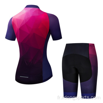 Ensemble de maillots de chemise à vélo de vélo de vélo en gros